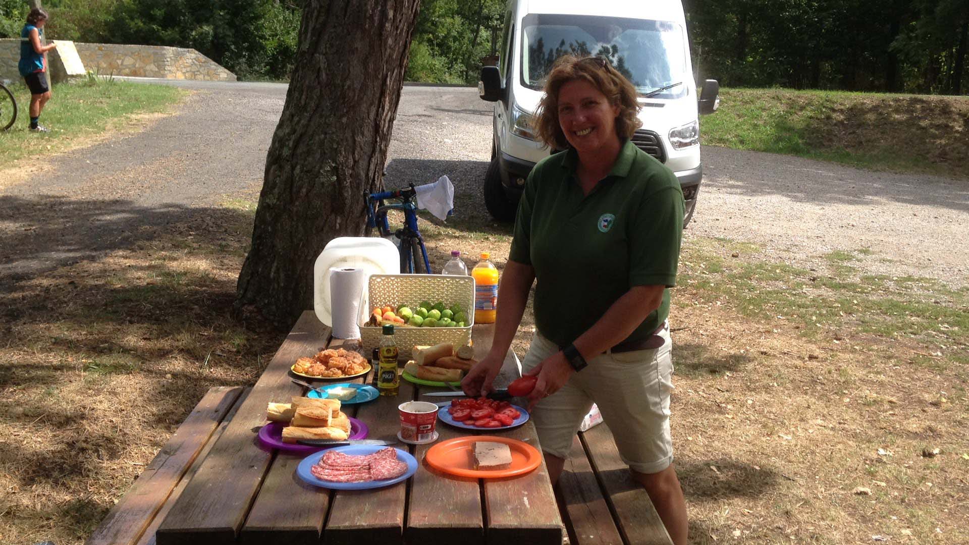 Picnic on your cycling holiday in France