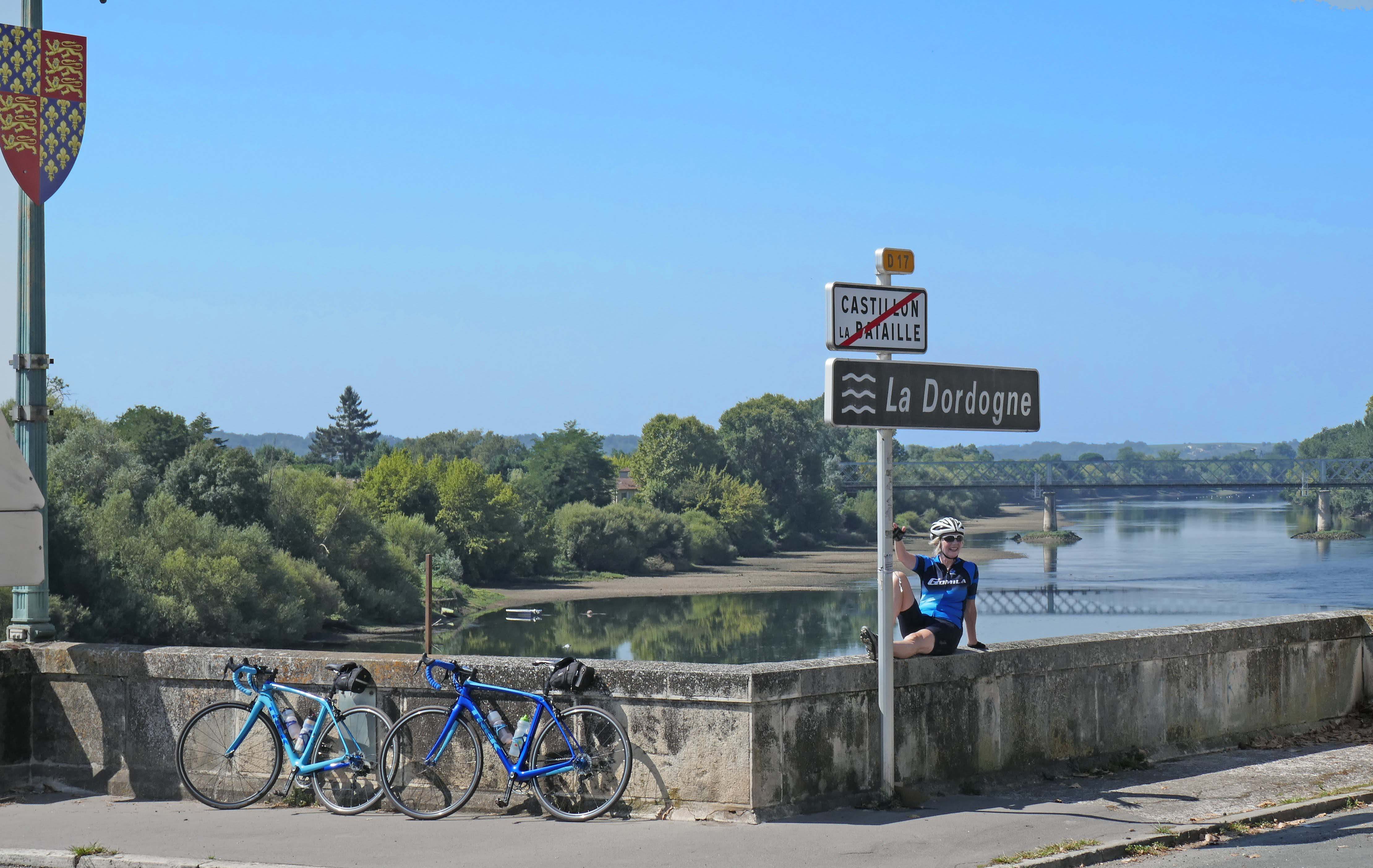 Crossing the Dordogne, one of France's great rivers