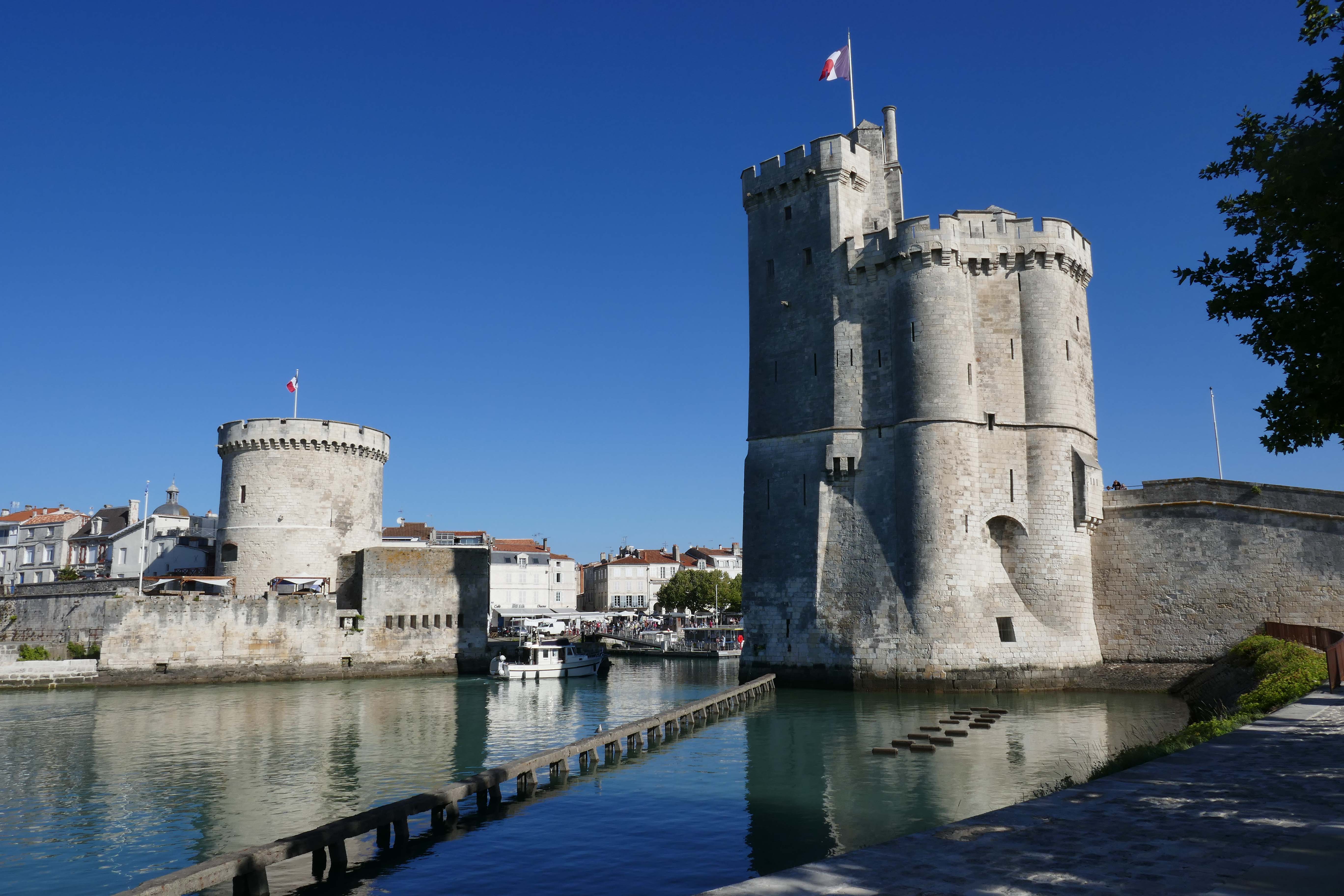 The iconic harbour towers of La Rochelle