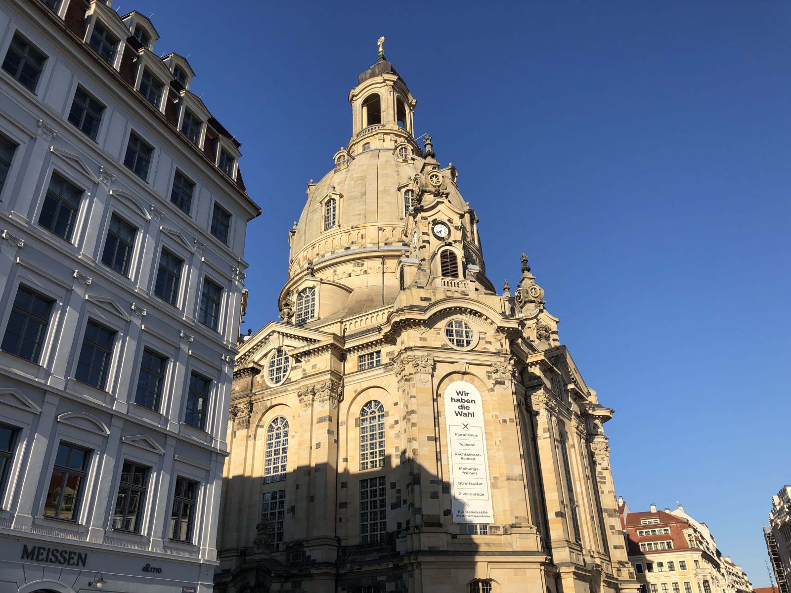 The Frauenkirche in Dresden, rebuilt and a symbol of reconciliation and hope