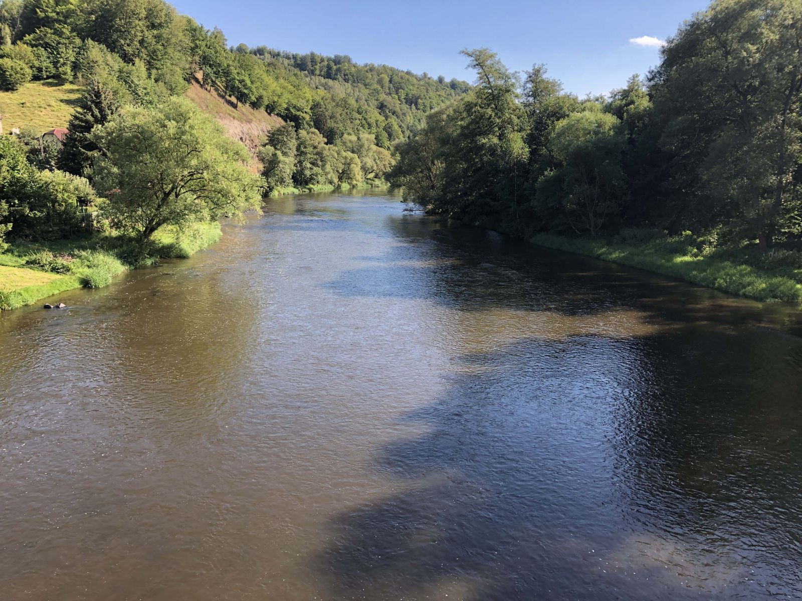 A peaceful Czech river, offering a flat run in to Karlovy Vary.