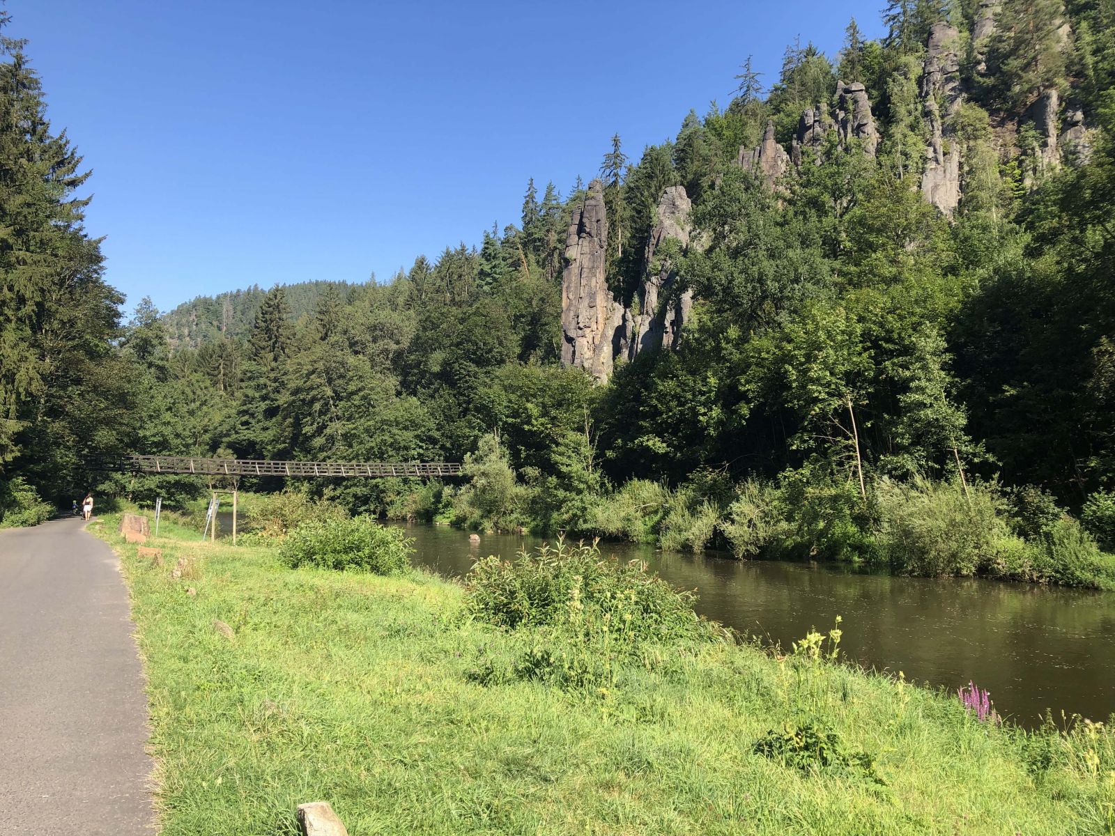 Heading back towards Germany, a beautiful ride along a river and gorge.