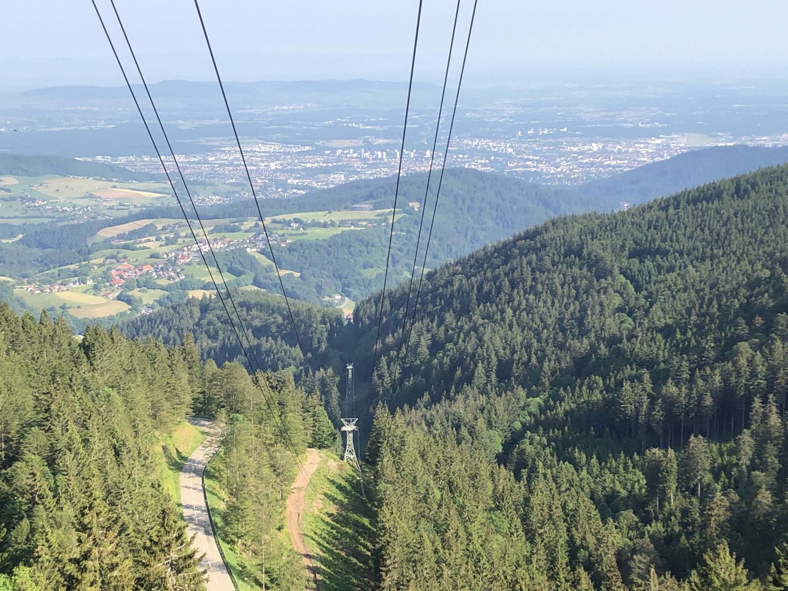 View back down the hill!