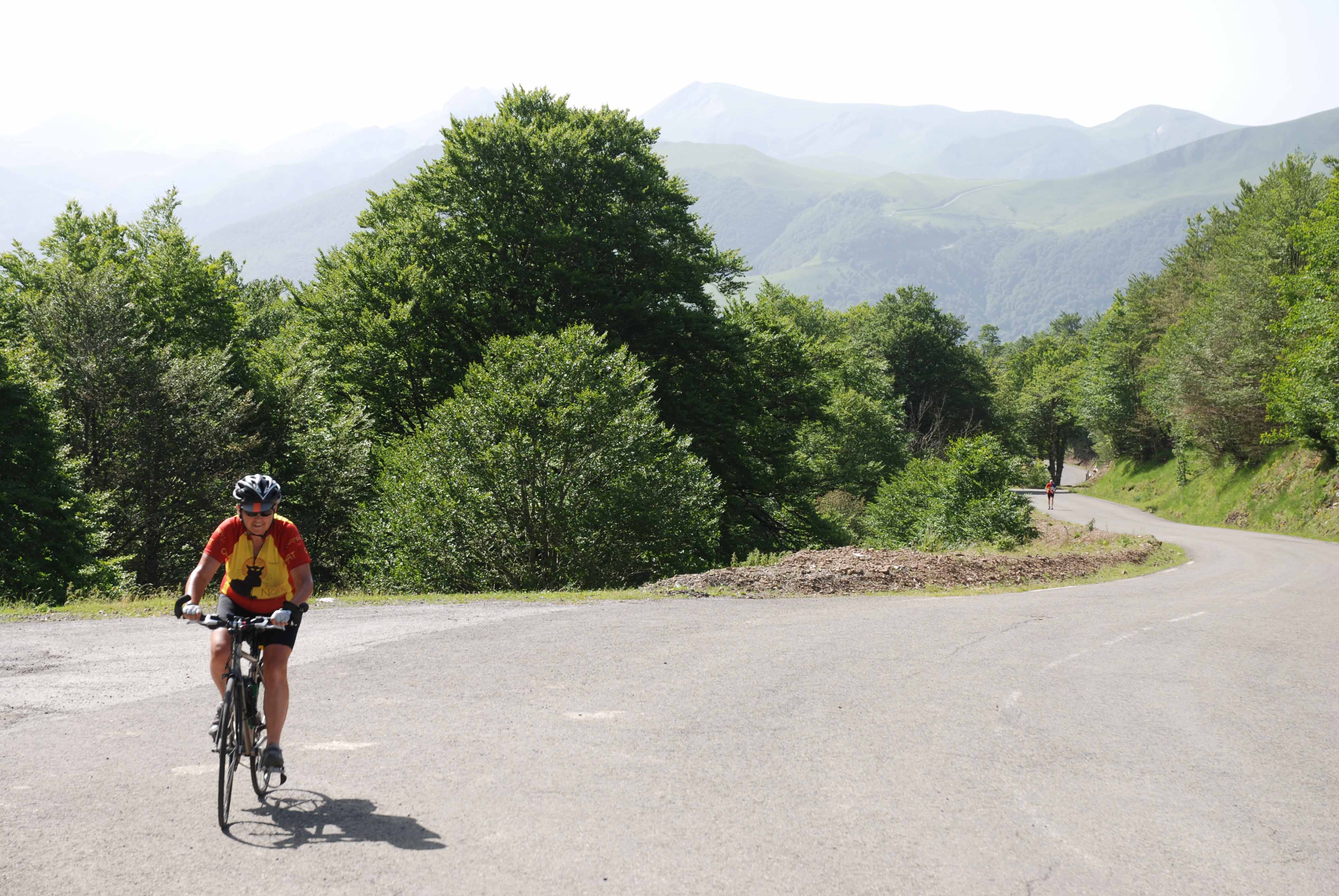 Almost at the top of the col in the Pyrenees