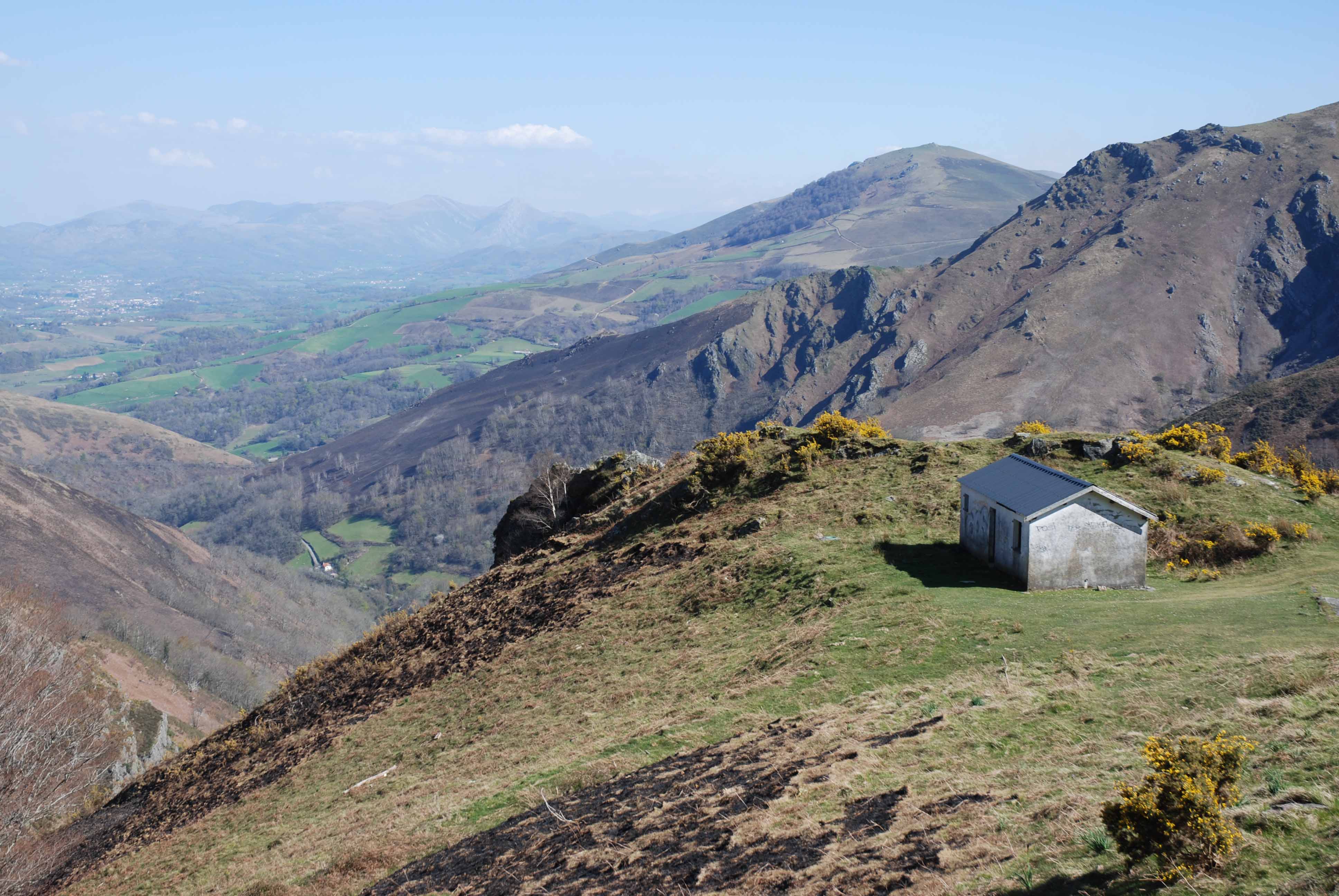 View from the top of the col in the Basque country