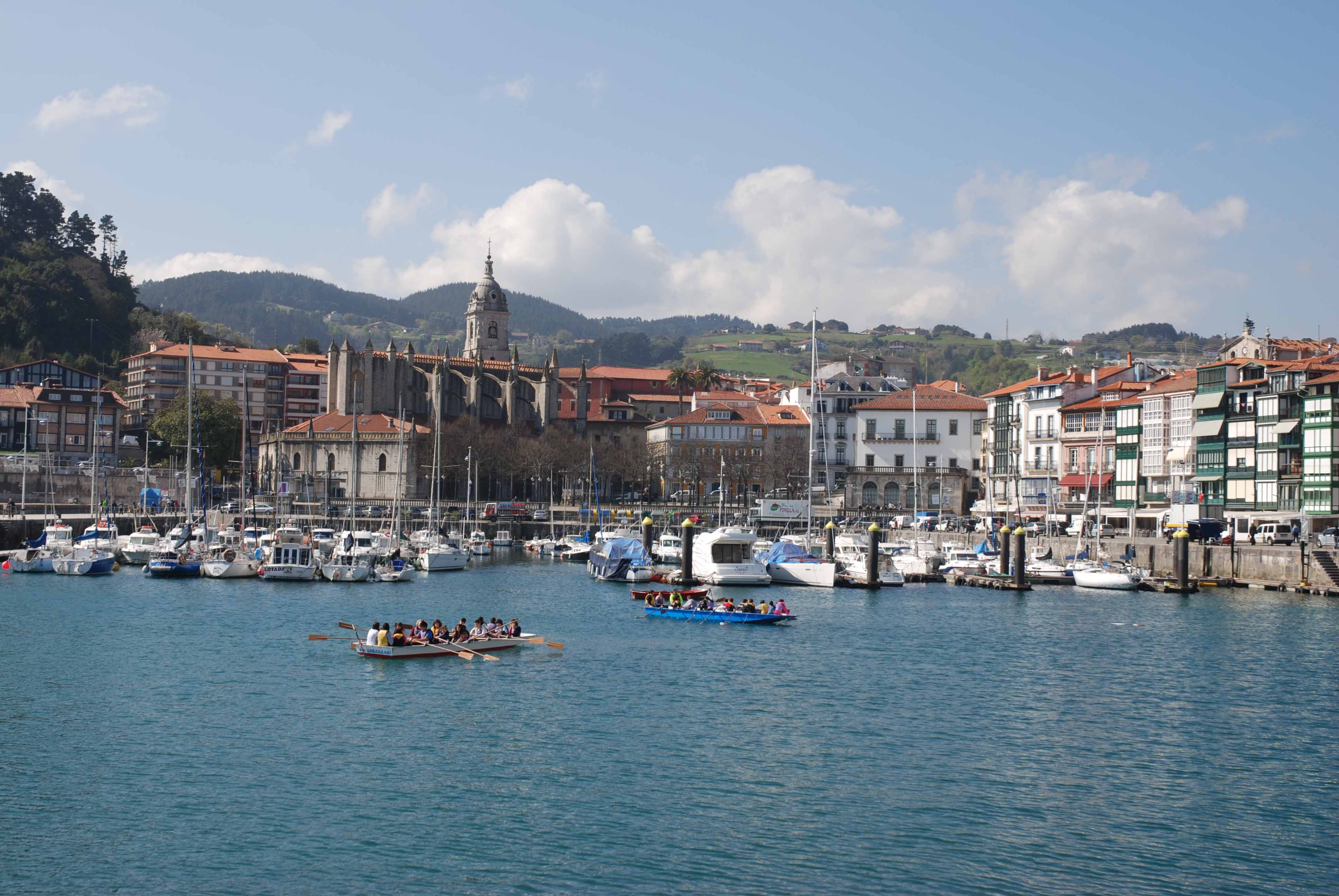 Pretty harbour in the Basque country