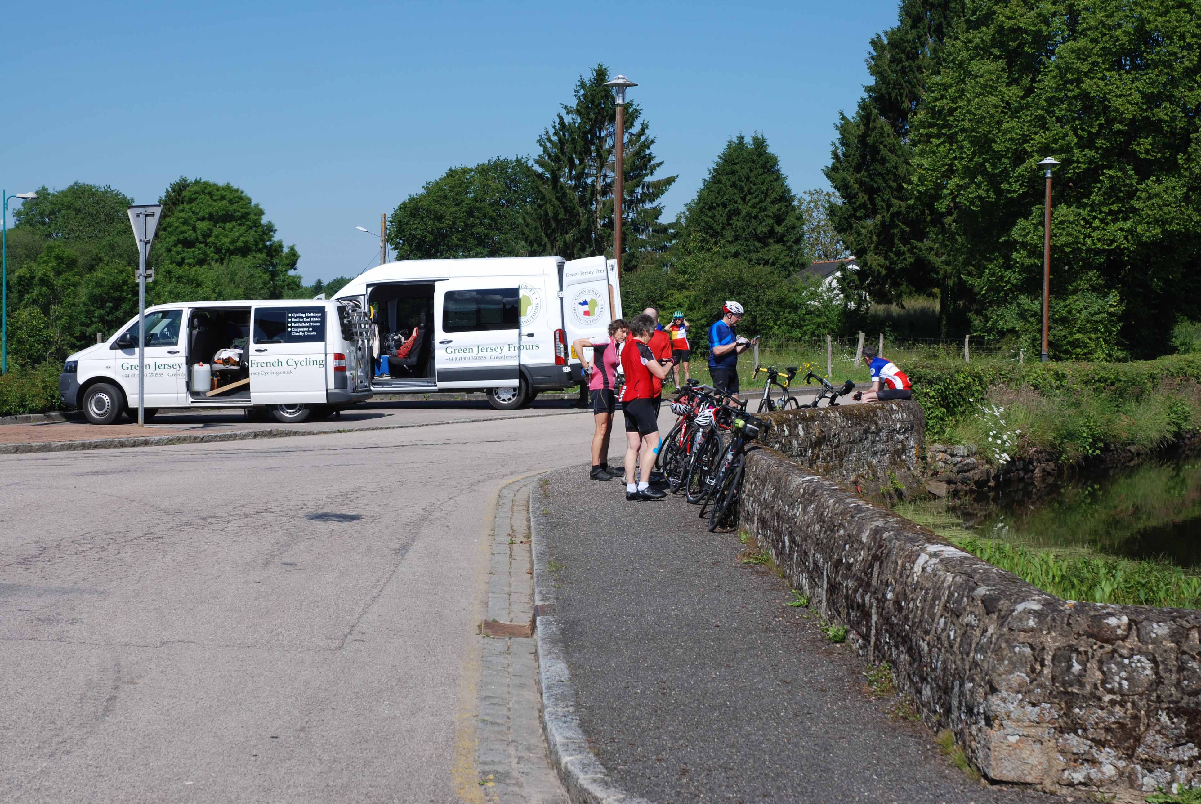 One of our coffee stops, keeping cyclists fed and watered!