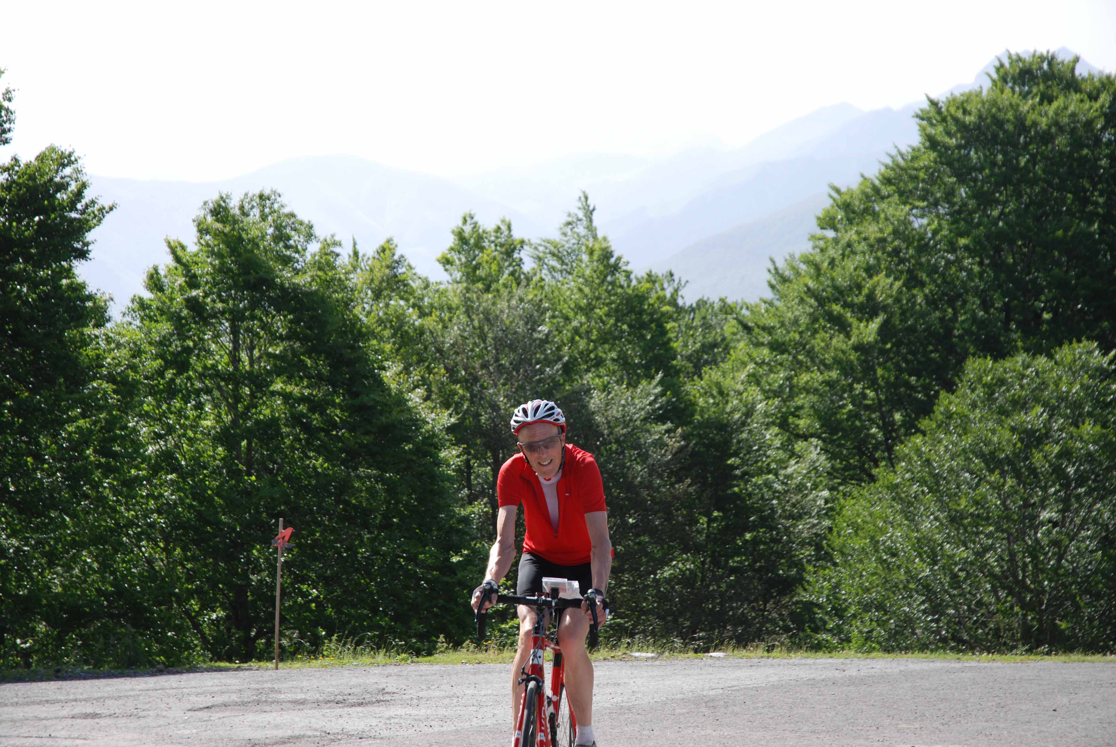 The end of a tough climb in the Pyrenees