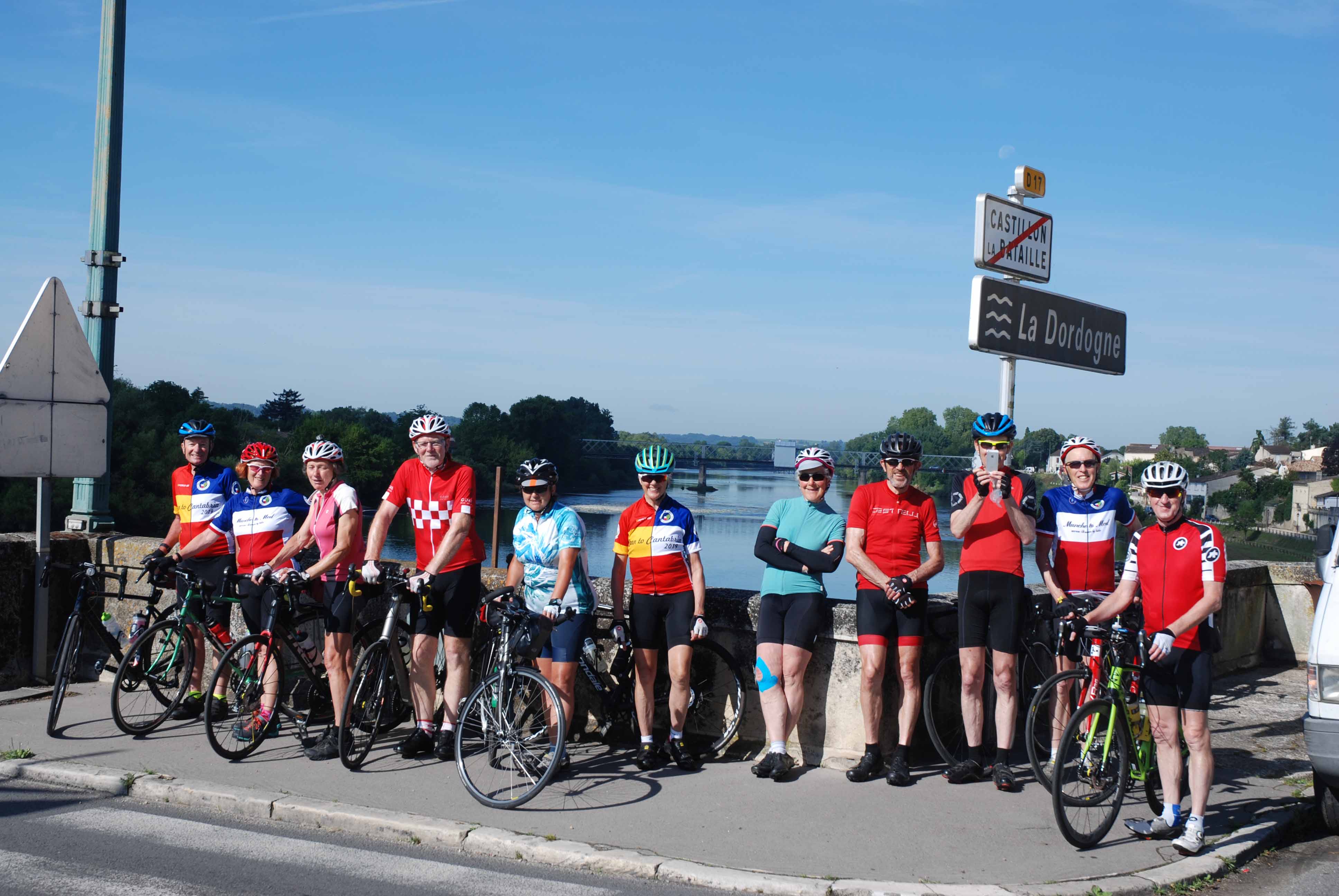 Crossing the Dordogne on our way south through France