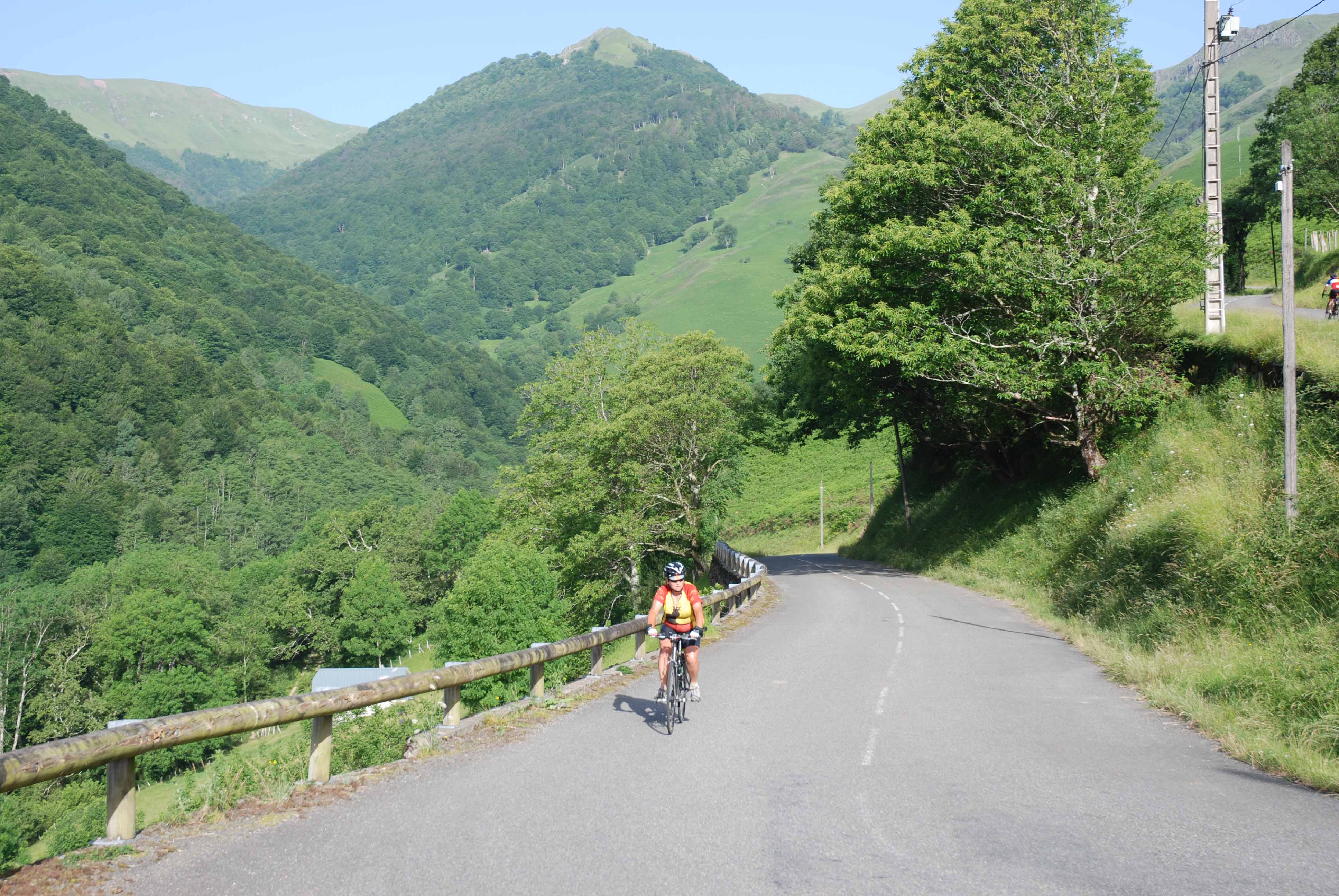 A typical climb in the Pyrenees. No traffic and good surfaces.