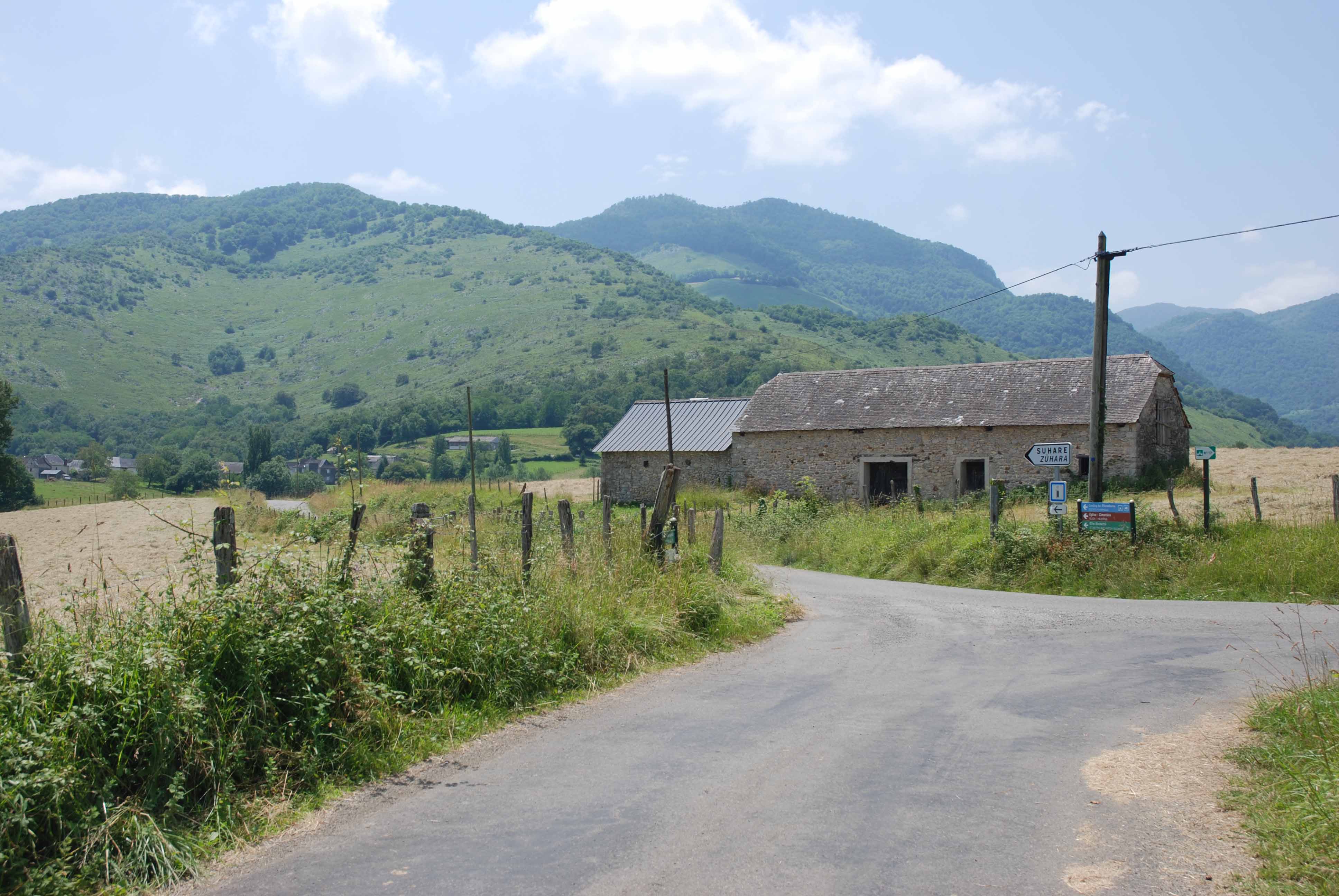 Unspoilt countryside in the foothills of the Pyrenees