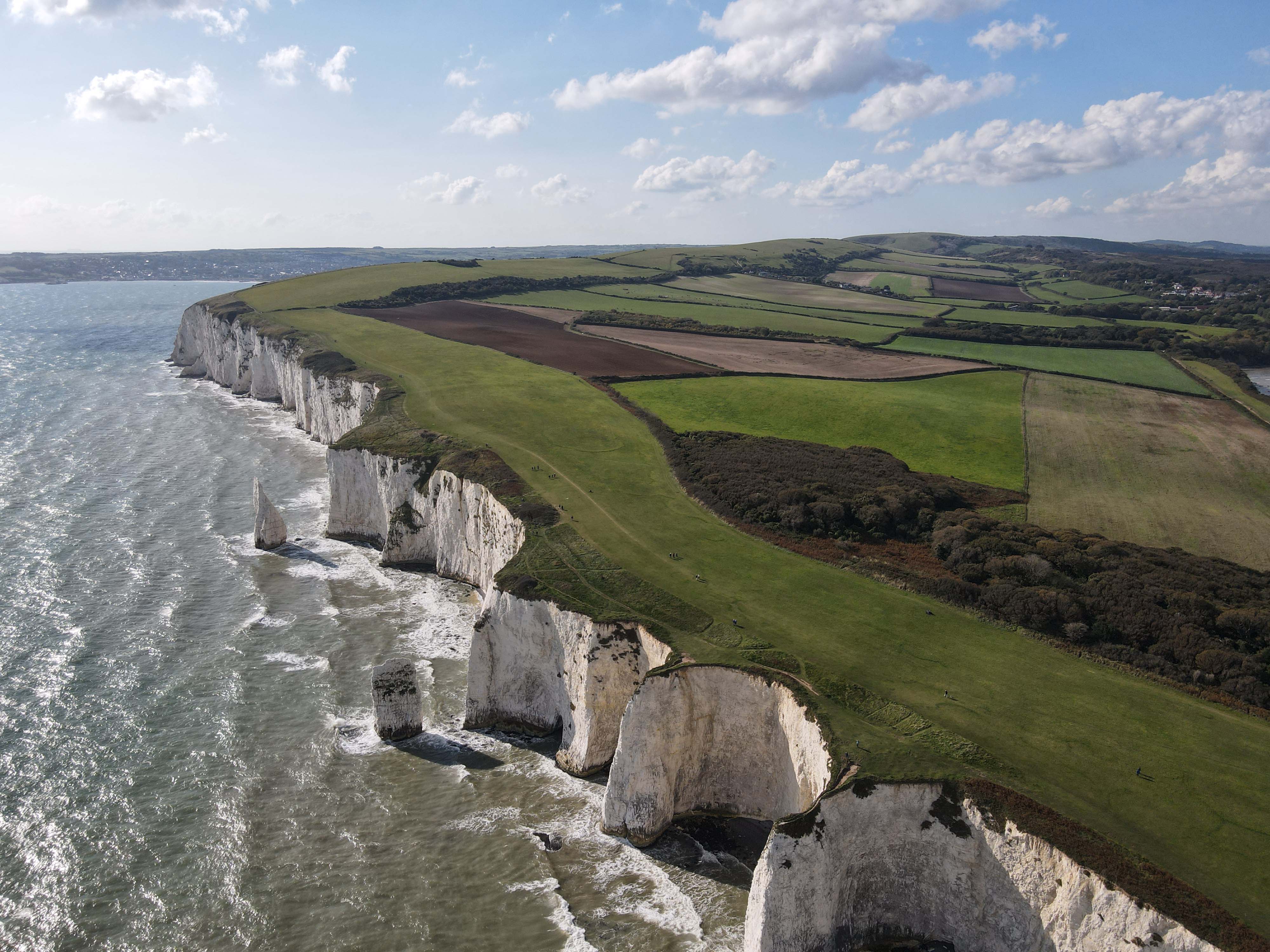 Cliffs and rock stacks near Swanage