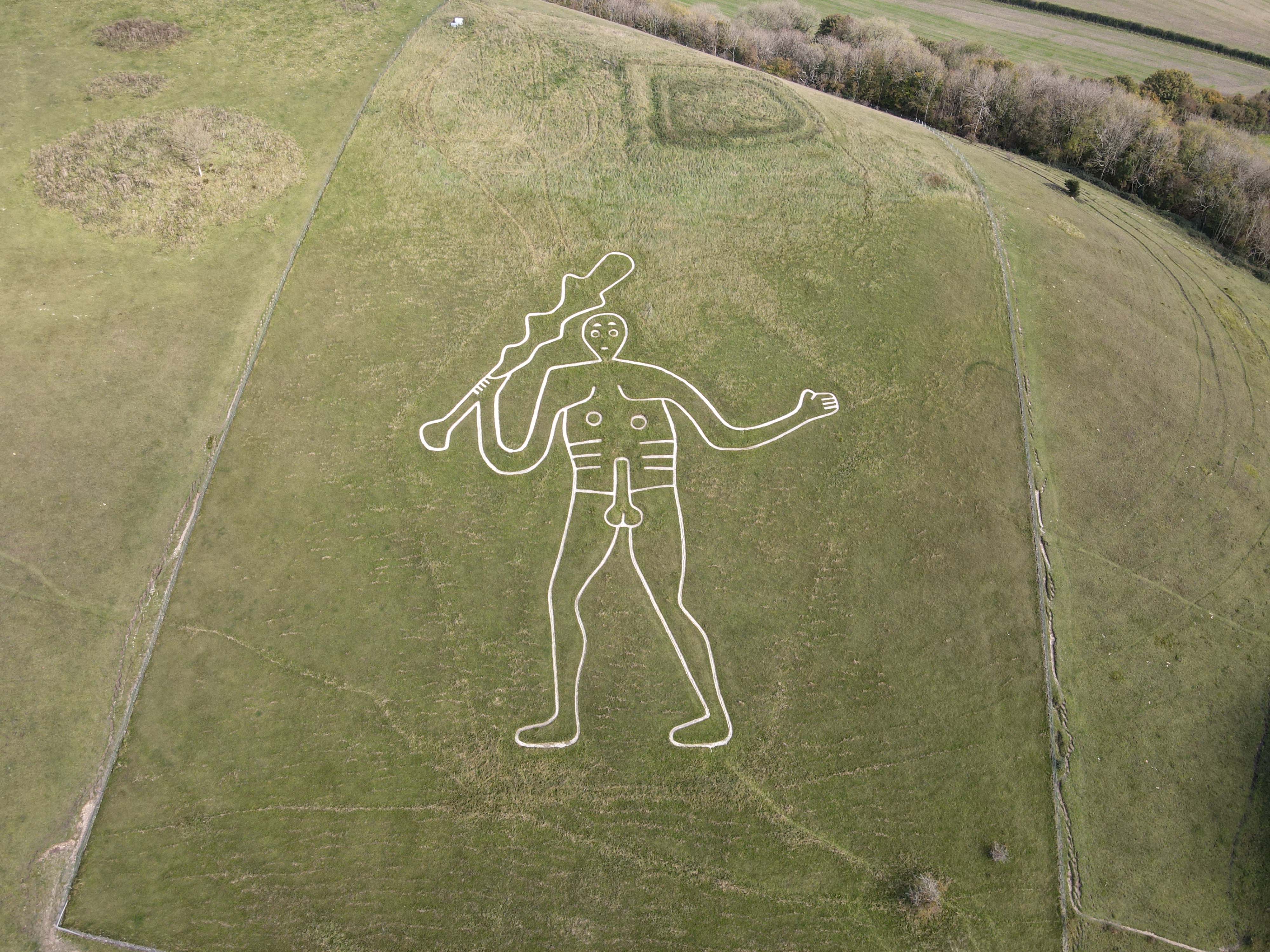 The famous Cerne Abbas Giant