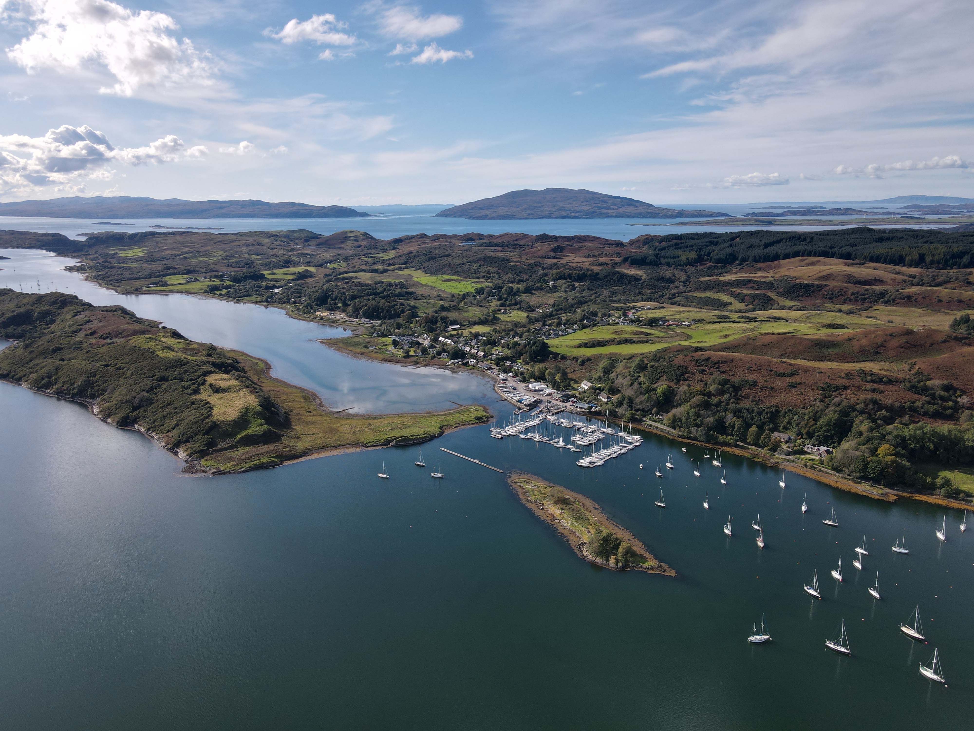 View of Ardfern and isles beyond