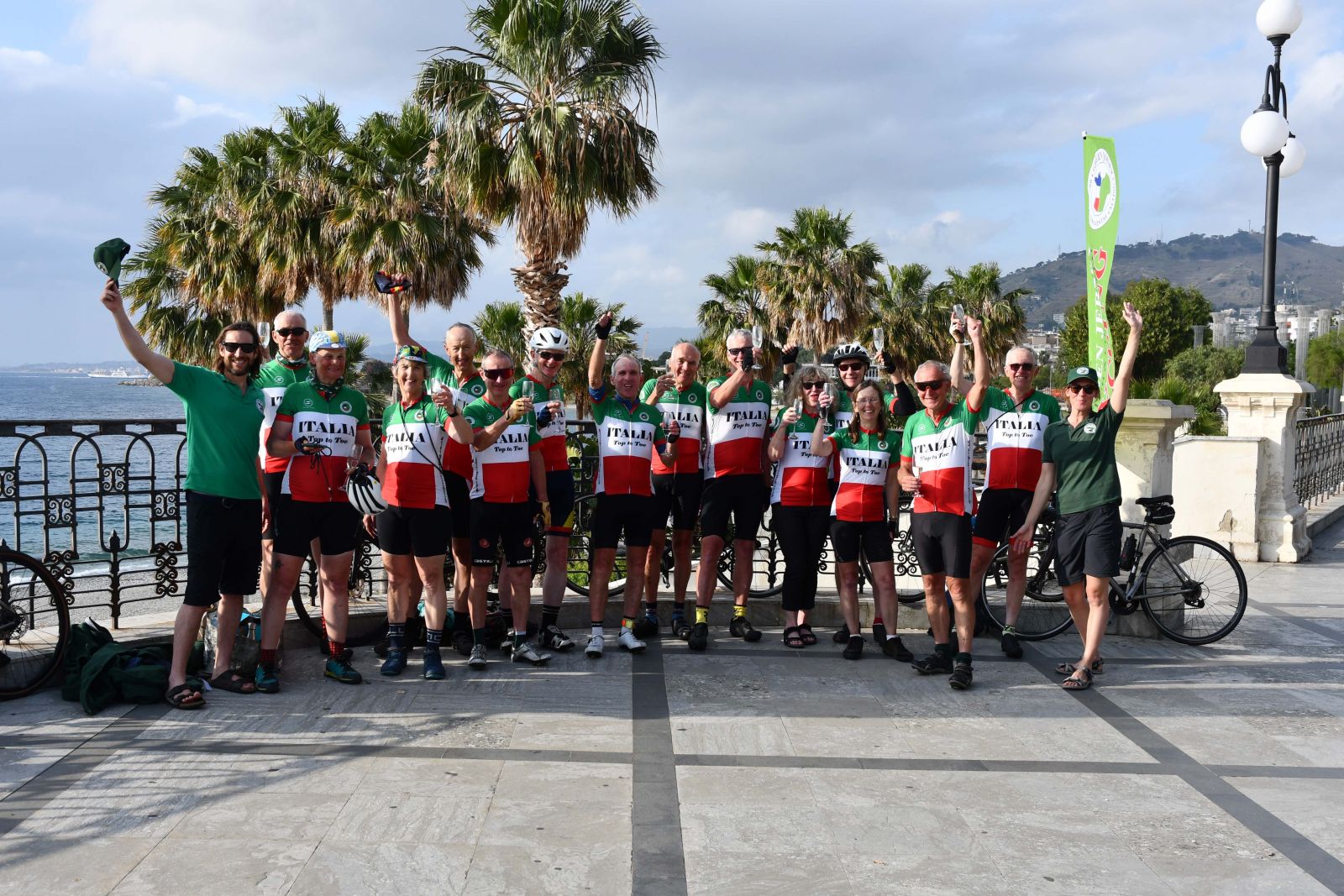 Arrival having cycled the length of Italy