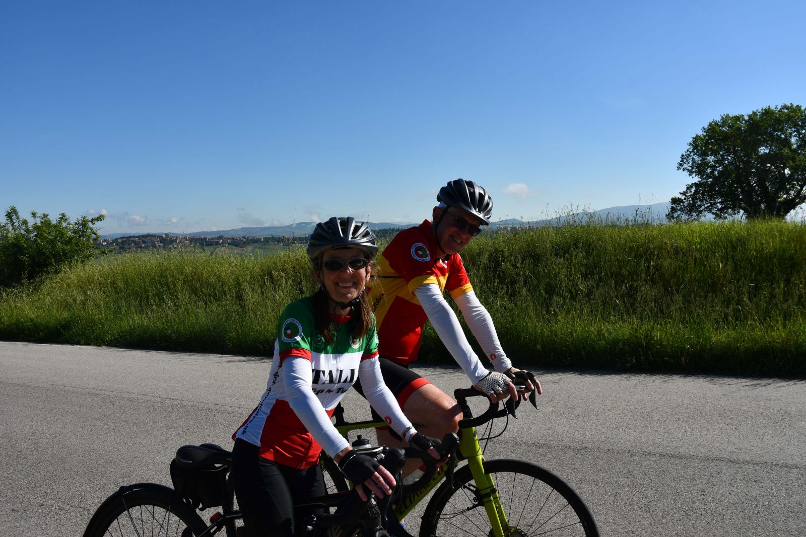 Cycling on quiet roads in Umbria
