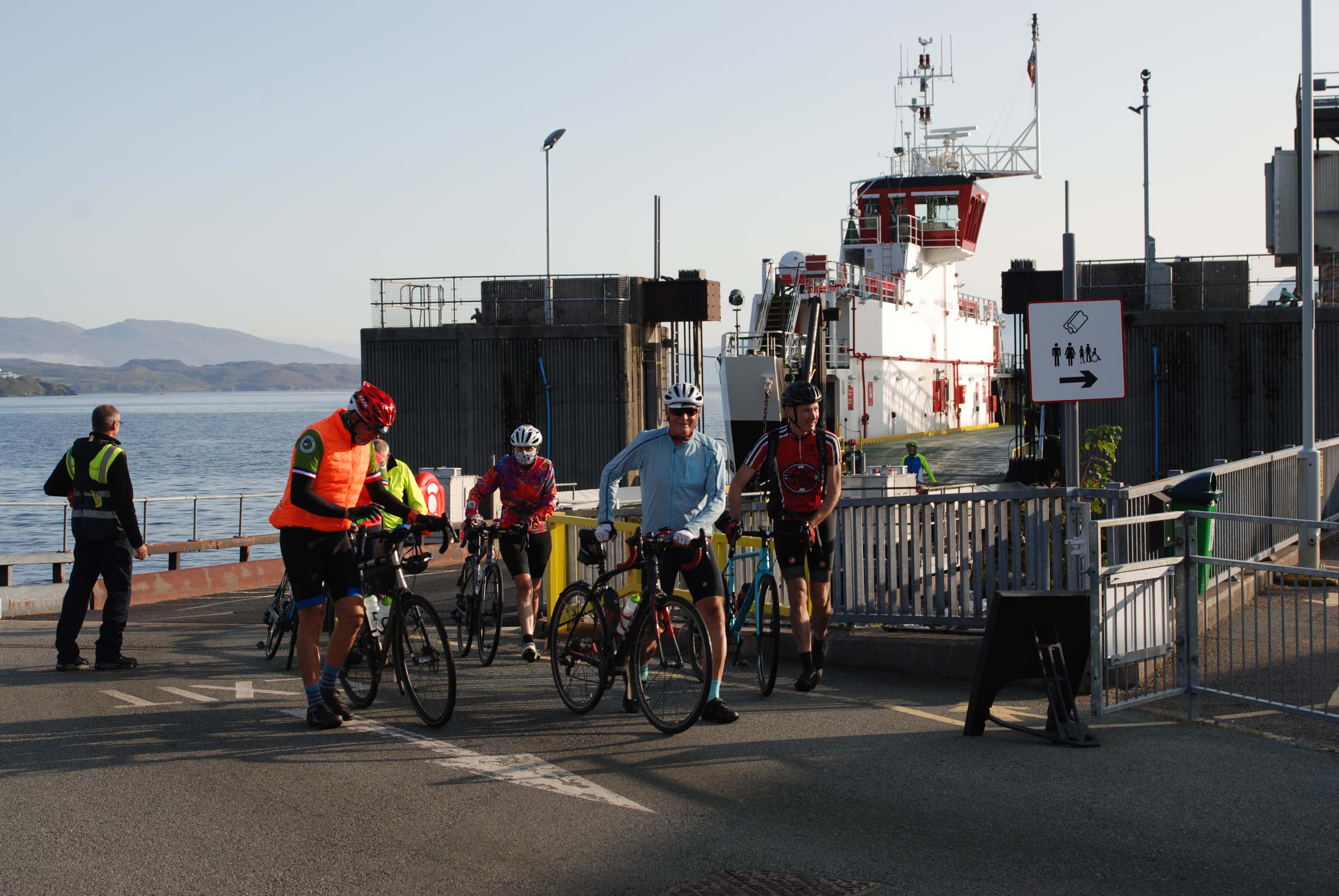 Coming off the ferry