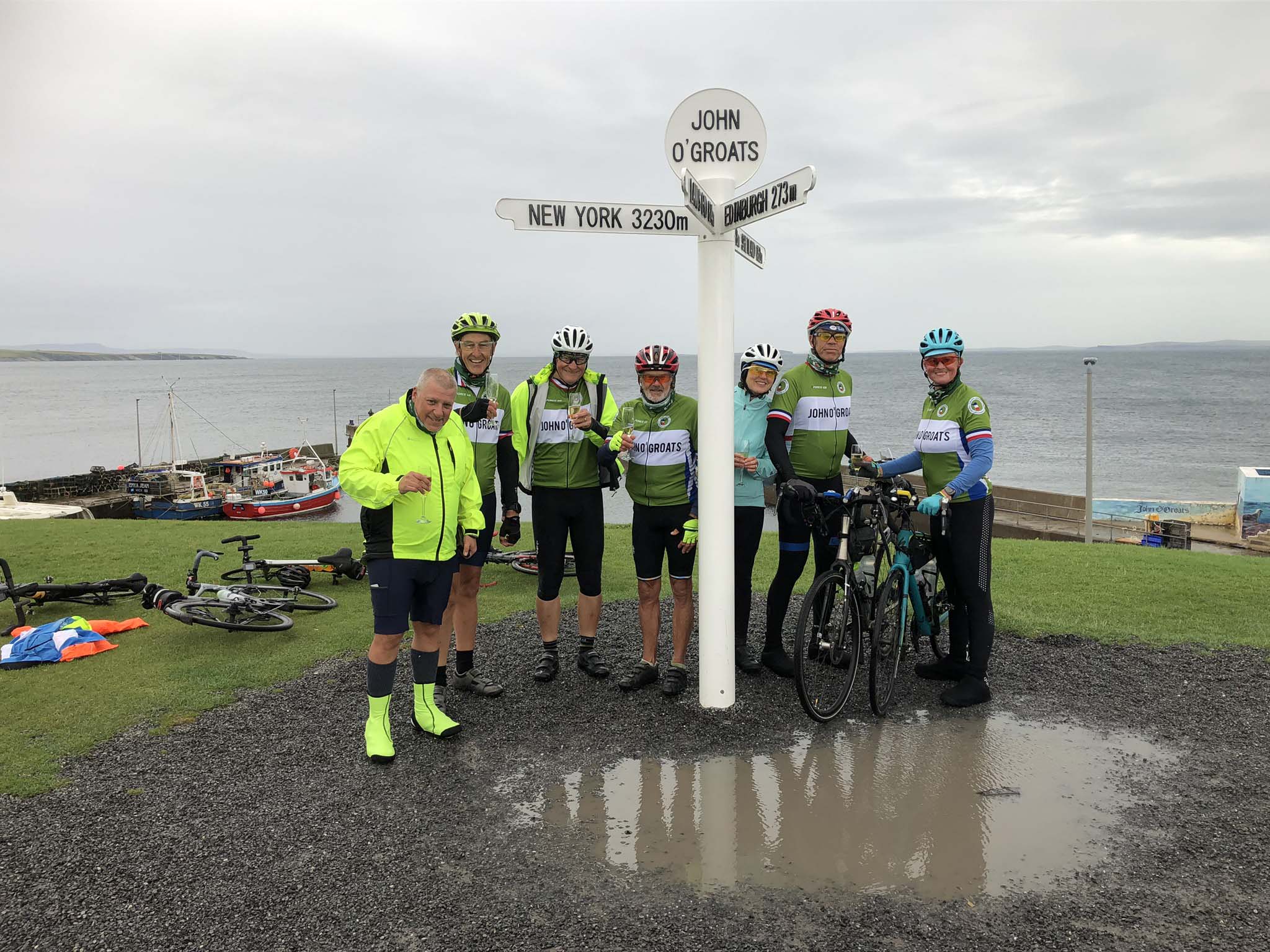 Arrival! What a fantastic achievement by our riders over what is the hardest commercial route to John O Groats - but also the most beautiful by a country mile