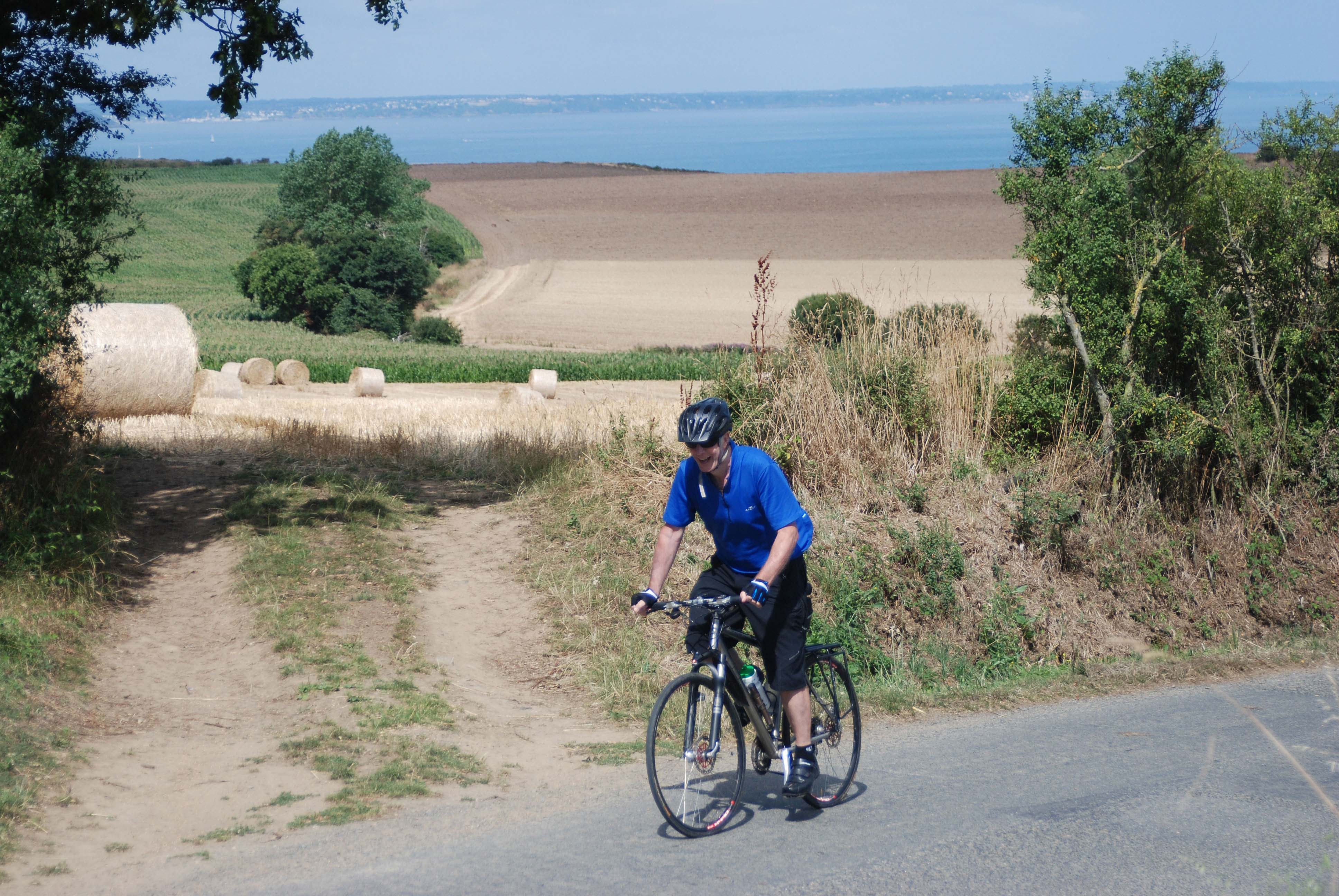 Corn fields and coast line