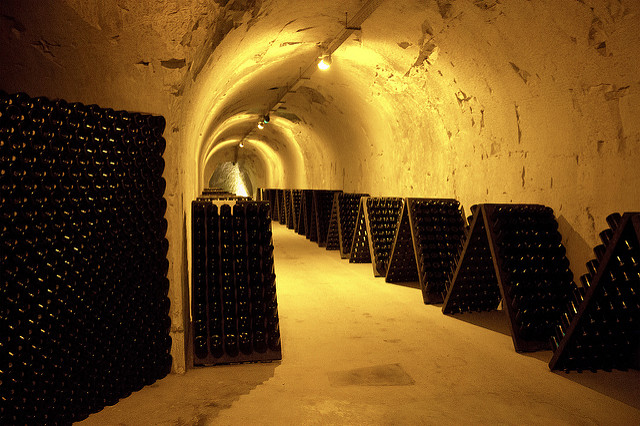 Champagne cellars in Reims