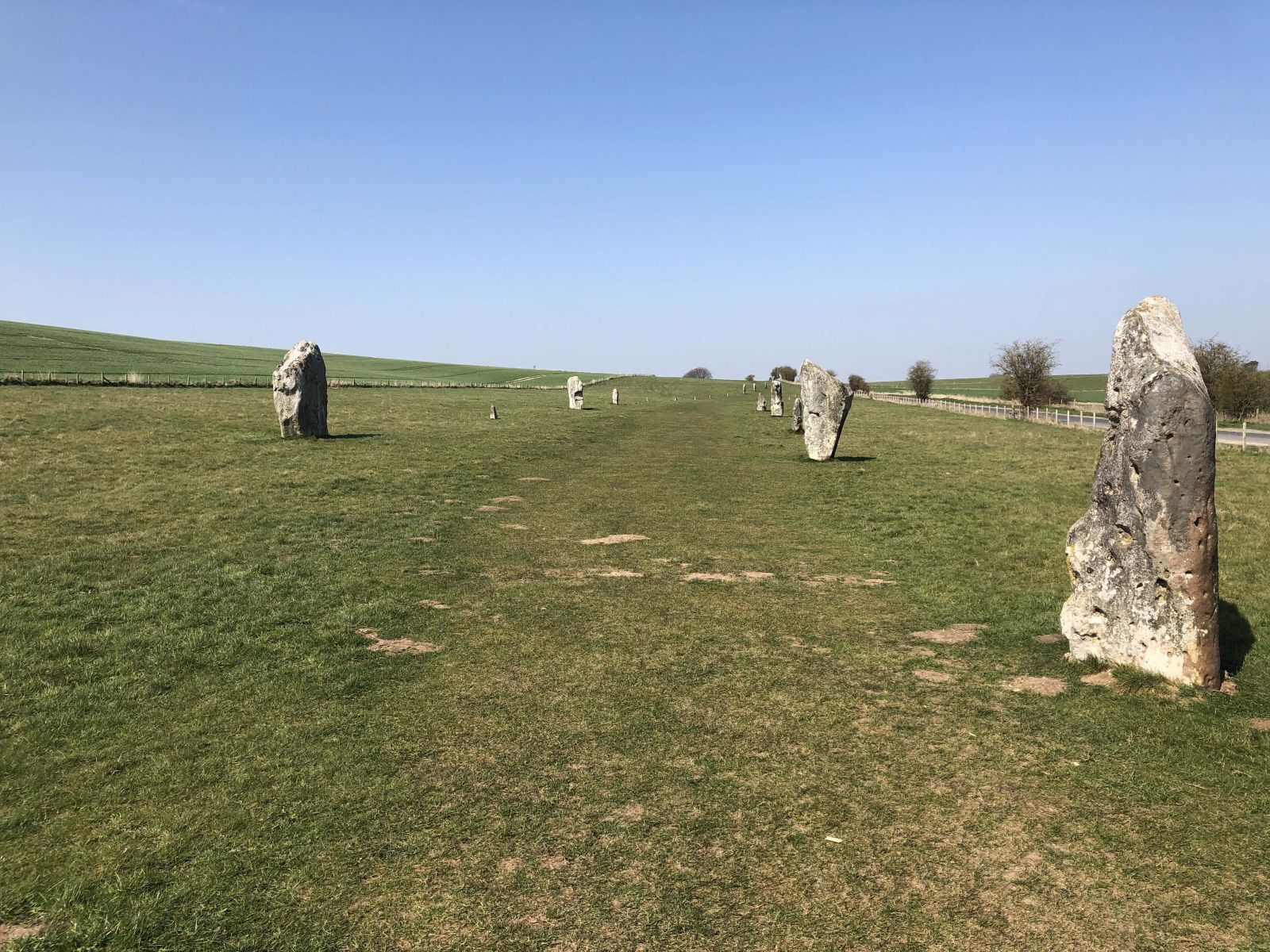 The avenue at Avebury leads to the start of the official National Trail