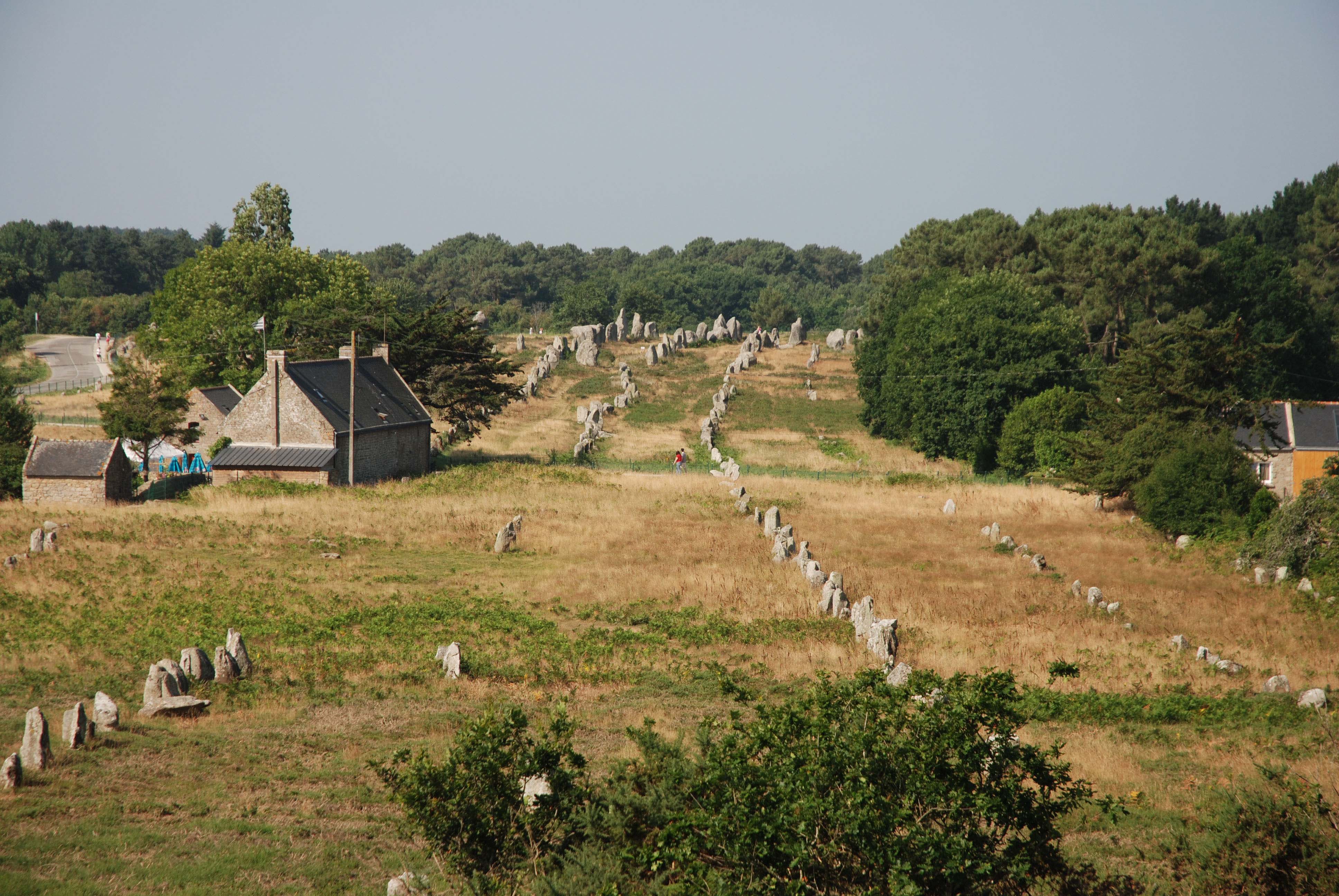 Cycling past historic sites in Brittany