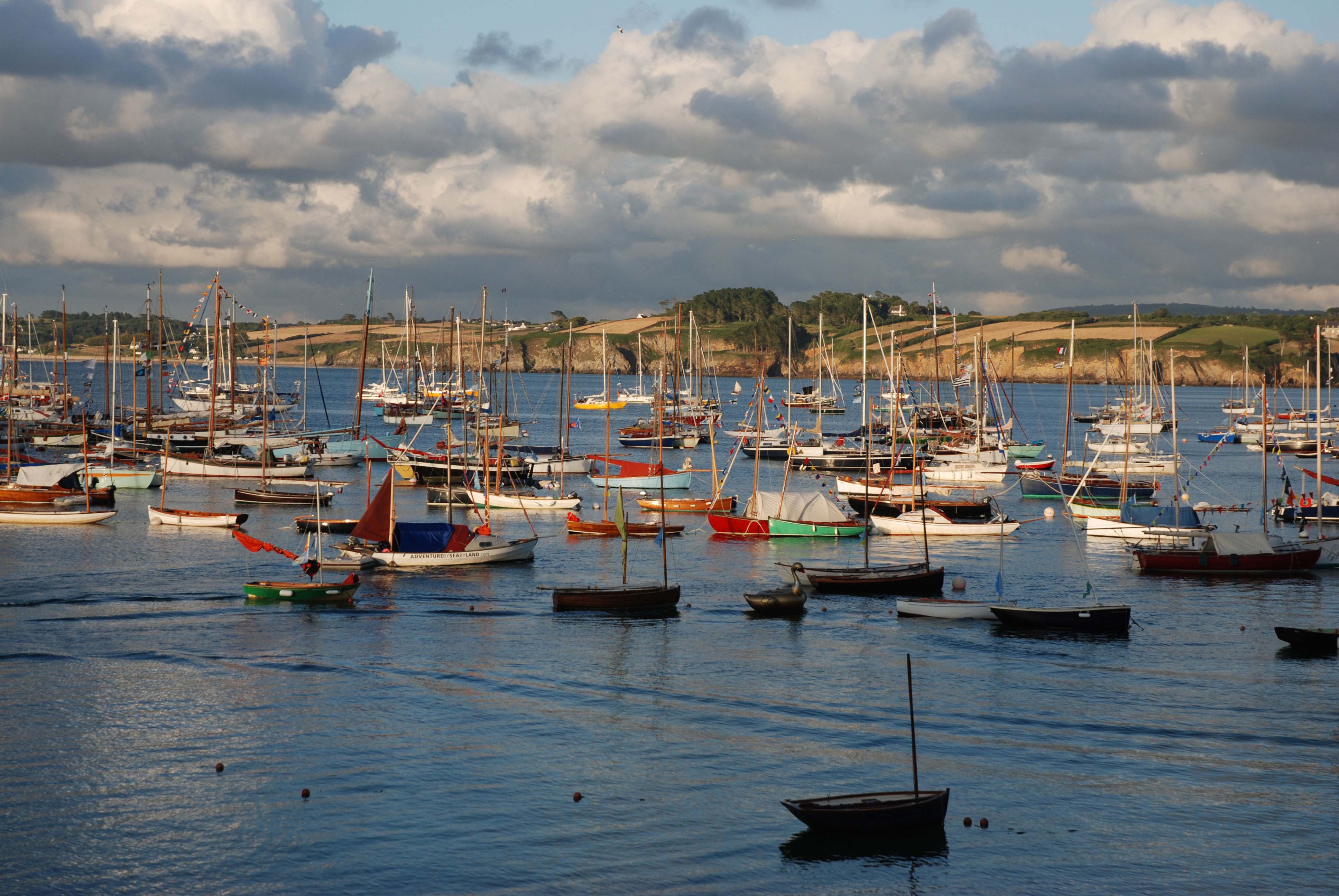 Ships at anchor at one of our overnight stops