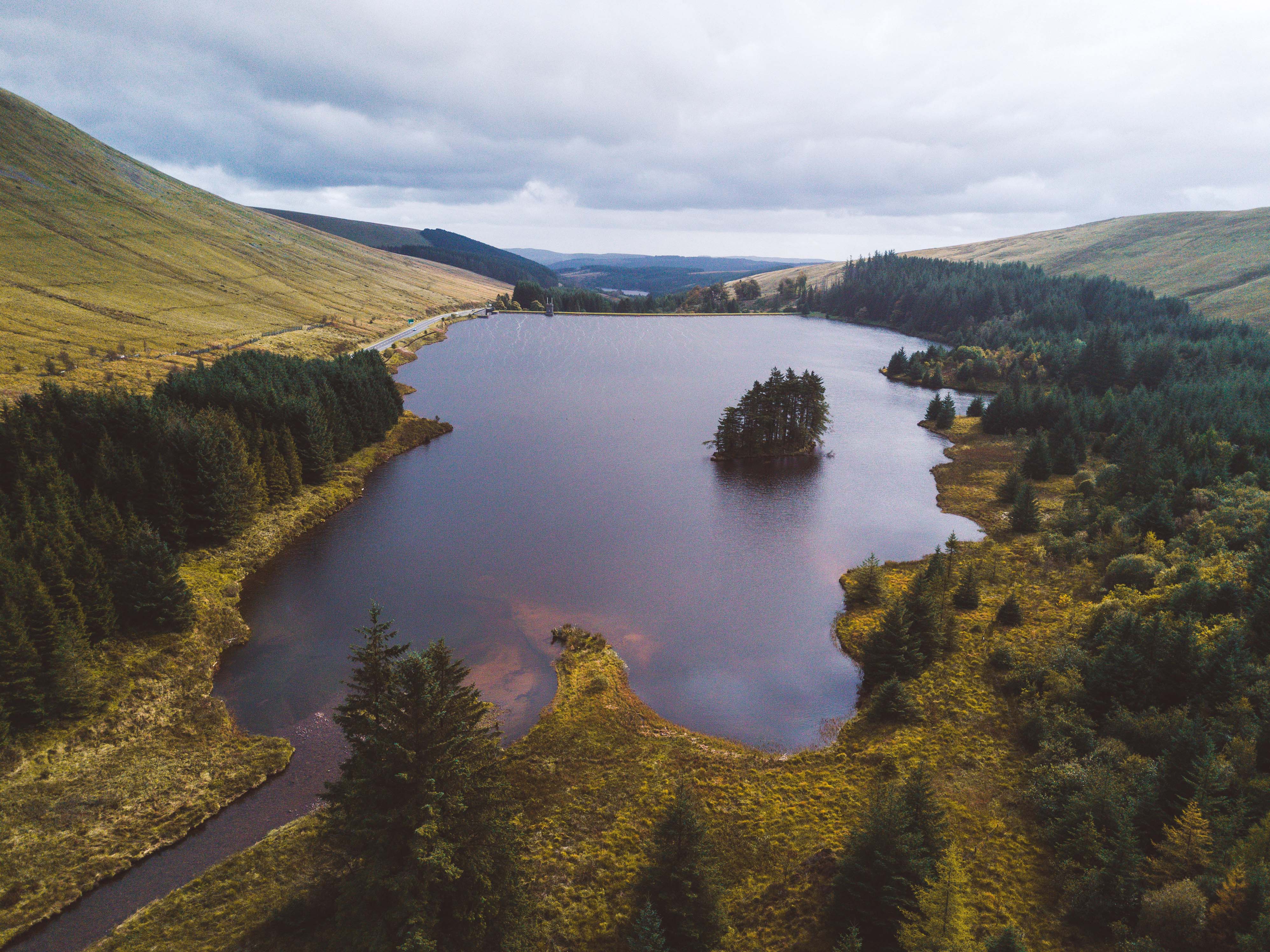 Central Wales has many beautiful lakes and reservoirs